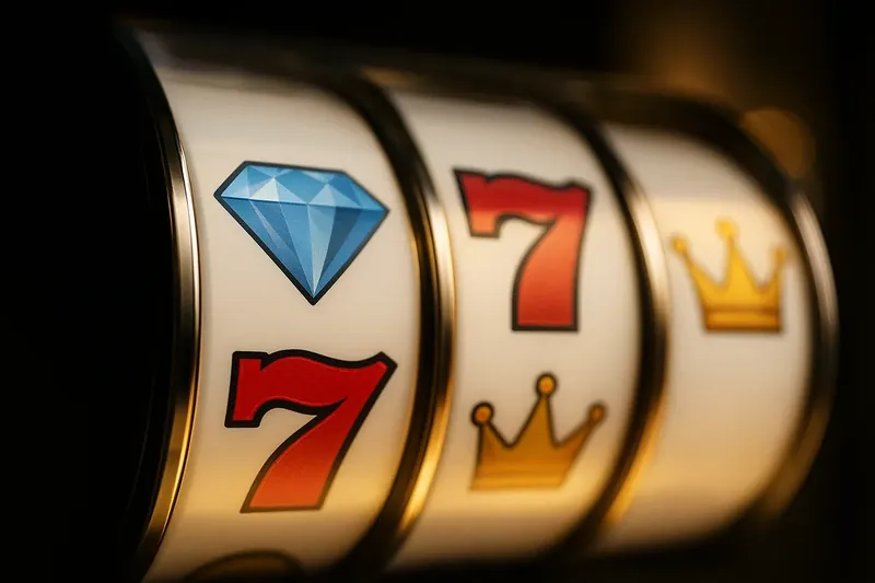 Frozen Slot Reels Extreme close-up of slot reels with diamonds, sevens, and crowns